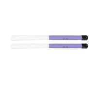 1 Paio Di Bacchette Per Batteria, Spazzola Per Batteria Manico Slick Spazzola Per Bastoncini Per Strumenti A Percussione Telescopica In Nylon Per Le Prestazioni Di Pratica, (Bianco e viola)