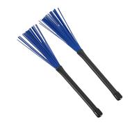 1 paio di bacchette spazzole per batteria con manico confortevole spazzole per percussioni tasselli bacchette in nylon spazzola impugnatura liscia bacchette spazzole bacchette e aste