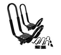 1 paio di barre a J per kayak, supporto per canoa, supporto per il trasporto su rotaia per auto, accessorio per il carico, staffa resistente, universale