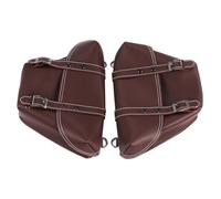 1 Paio Di Borse Laterali Per Moto In Pelle PU Classiche Per Moto Per Cafe Racer CB Custom Stile Giapponese. Multifunzionale Per Moto(Brown)