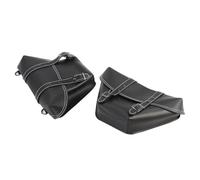 1 Paio Di Borse Laterali Per Moto In Pelle PU Classiche Per Moto Per Cafe Racer CB Custom Stile Giapponese. Multifunzionale Per Moto(Black)