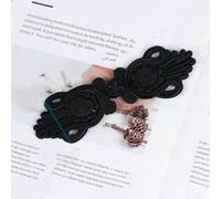 1 paio di bottoni a forma di nodo cinese con rana in oro e nero per borse, indumenti, cheongsam, abiti Tang, decorazioni fai da te, bottoni da cucito-C