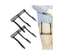 1 paio di bretelle elastiche per camicia da uomo, a righe, con cinturini antiscivolo, in nylon regolabile.