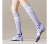 1 Paio di Calze a Compressione Viola per Donna, Adatte per Sport, Corsa, Salto con la Corda, Fitness, Yoga, Calze da Ciclismo Antiscivolo a Tubo Lungo 36-39Cotone