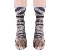 1 paio di calzini 3D a zampa di gatto, calzini per animali, per adulti, calzini 3D, calzini da donna, universali, per adulti