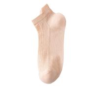 1 paio di calzini da donna scava fuori maglia sottile nessun odore tinta unita alta elasticità anti traspirante morbido assorbimento anti restringimento sport calzini in cotone imbottito no show