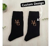 1 Paio di Calzini da Testimone di Nozze Ricamati, Regali per Testimoni di Nozze, Proposta per il Testimone Principale, Calzini Ricamati Personalizzati, Calzini da Cerimonia Uomo Personalizzati con Mon