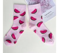 1 Paio di Calzini Donna a Mezza Gamba con Stampa di Anguria, per l'estate SHEIN X New Lab SHEIN X potenzia la creatività fornendo a stilisti, artisti e marchi un accesso senza precedenti alla nostra c