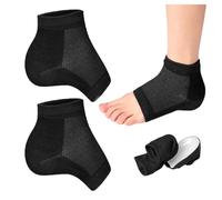 1 paio di calzini elastici rialzati, calzini sportivi antiscivolo, calzini rialzati traspiranti, calzini invisibili bionici, calzini rialzati ispessiti per uomini e donne (nero)
