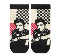 1 paio di calzini Elvis/regalo per un fan di Elvis/Elvis Gift/Elvis Socks, Calzini da ginnastica color crema, 7-10, 7-10