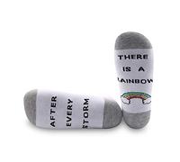 1 paio di calzini per bambini IVF/IUI Rainbow Fertility Journey Transfer calzini After Ever Storm There is A Rainbow Socks, Ever Storm 1 paio EU, Taglia unica