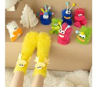 1 Paio di Calzini Personalizzati e Creativi, Calzini Spessi e Caldi, Calzini Divertenti, Calzini Brutti, Calzini Carini, Calzini con Grandi Occhi, Calzini Morbidi, Nuovi Stili per Autunno e Inverno, S