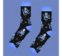 1 Paio Di Calzini Rotondi Da Uomo Alla Moda Con Motivo A Polpo, Un Must-Have Per Autunno E Inverno, Il Miglior Regalo Per Fidanzati E Fidanzate, Regali Per Ognissanti E Natale, Regali Nuovi E Interess