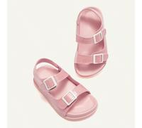 1 Paio Di Carini Sandali Piatti Per Bambini Piccoli Con Chiusura A Gancio E Anello, Stile Floreale, Casual, Principessa, Versatili, Suola Morbida, Estivi EUR21,EUR22,EUR23,EUR24,EUR25,EUR26,EUR27Blocc