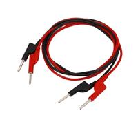 1 paio di cavi di prova for connettori morbidi con spina a banana impilabile maschio rosso e nero da 4 mm