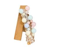1 paio di cavi telefonici for capelli, perline colorate, colore trasparente, filo telefonico, fascia elastica for, supporto for coda cavallo, accessori da donna(GRAY)