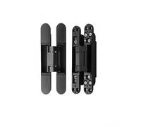 1 paio di cerniere a croce nascoste regolabili, cerniere nascoste silenziose a 180 gradi for porte invisibili e pieghevoli in legno, porte nascoste, stanze segrete,(Black,7x1.1"/17.7x2.8cm)