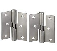 1 paio di cerniere da 76 mm in acciaio inox, cerniere per porta con funzione di sollevamento (a sinistra) 3"