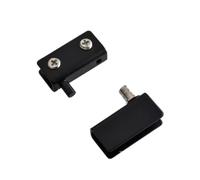 1 Paio Di Cerniere For Porte In Vetro In Acciaio Inox Cerniera A Perno For Armadio Senza Foratura Ferramenta For L'edilizia For La Casa Giardino Costruzione Robusta Funzionamento Fluido(Black)