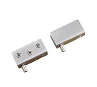 1 Paio Di Cerniere For Porte In Vetro In Acciaio Inox Cerniera A Perno For Armadio Senza Foratura Ferramenta For L'edilizia For La Casa Giardino Costruzione Robusta Funzionamento Fluido(Silver)