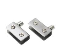 1 paio di cerniere per porte in vetro, in acciaio inox, per vetro spesso 5-8 mm, non richiede fori, compatibili con armadietti da bagno, mensole in legno, ante da tavolo