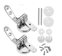 1 paio di cerniere ricambio for sedili WC cromate universali con raccordi Per Cerniere Sedile WC