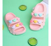 1 Paio di Ciabatte Aperte Impermeabili in EVA a Forma di Cuore Colorate per Bambini, Adatte per Uso Interno Estivo EUR22-23,EUR24-25,EUR26-27,EUR28-29,EUR30-31,EUR32-33,EUR34-35,EUR36-37,EUR38-39Grafi