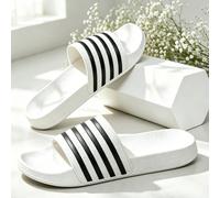 1 Paio di Ciabatte Slip-On Sportive Classiche a Righe Nere & Bianche, Suola Morbida & Rimbalzante, Adatte per Interno, Esterno, Spiaggia, Lungomare e Altro CN34,CN35,CN36,CN37,CN38,CN39,CN40,CN41,CN42