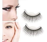 1 paio di ciglia finte 3D, a striscia, magnetiche, autoadesive, senza stimolazione, extension per ciglia finte, riutilizzabili, fatte a mano (05#)