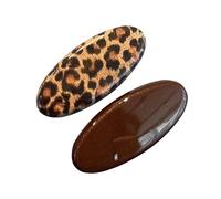 1 paio di clip per capelli laterali con stampa moderna leopardata clip alla moda pratiche mollette per acconciature casual e U di tutti i giorni