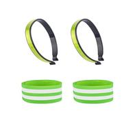 1 paio di clip per pantaloni da bicicletta da donna, riflettenti, con catarifrangenti, per ciclismo, protezione dei pantaloni, con 1 paio di nastri riflettenti