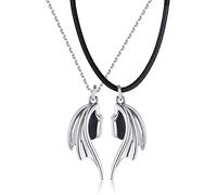 1 Paio di Collana Abbinata con Ali d'Angelo magnetiche Creative per Tutte Le Coppie di ciondoli per