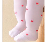 1 Paio di Collant per Bambine con Motivo a Cuore, Realizzati in Morbido e Traspirante Velluto, Adatti per Neonati e Bambini Piccoli. Questi Collant Sono Adatti per Tutte le Stagioni, Ideali per l'Uso 
