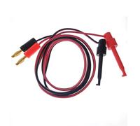 1 paio di connettori a banana da 4 mm for clip con gancio elettrico Cavo di prova placcato in oro for cavi di prova for multimetro Connettore rosso nero(50cm)
