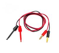 1 paio di connettori a banana da 4 mm for clip con gancio elettrico Cavo di prova placcato in oro for cavi di prova for multimetro Connettore rosso nero(50cm)