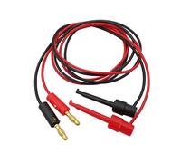 1 paio di connettori a banana rosso nero da 4 mm for cavi di prova con clip a gancio
