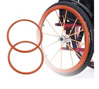 1 paio di coperture for cerchioni di spinta for sedia a rotelle, 22/24 pollici, copertura in gomma antiscivolo for sedia a rotelle sportiva con ruota posteriore, resistente all'usura, migliora la pres