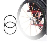 1 paio di coperture for cerchioni di spinta for sedia a rotelle, 22/24 pollici, copertura in gomma antiscivolo for sedia a rotelle sportiva con ruota posteriore, resistente all'usura, migliora la pres