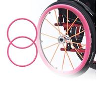 1 paio di coperture for cerchioni di spinta for sedia a rotelle, 22/24 pollici, copertura in gomma antiscivolo for sedia a rotelle sportiva con ruota posteriore, resistente all'usura, migliora la pres