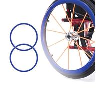 1 paio di coperture for cerchioni di spinta for sedia a rotelle, 22/24 pollici, copertura in gomma antiscivolo for sedia a rotelle sportiva con ruota posteriore, resistente all'usura, migliora la pres