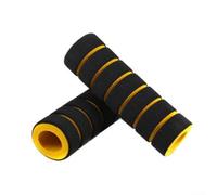 1 paio di coperture per manubrio della bicicletta in spugna per una comoda esperienza di guida (nero e giallo)