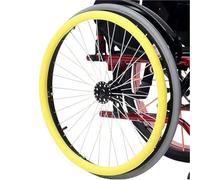 1 Paio Di Copricerchi For Sedia A Rotelle, Copricerchi In Silicone Antiscivolo E Resistenti All'usura, Migliorano La Presa E La Trazione Dei Copricerchi For Sedia A Rotelle(Yellow,24inch)