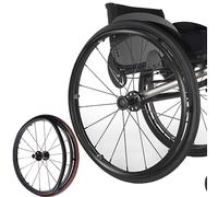 1 paio di copricerchi in silicone for sedia a rotelle, copriruota for sedia a rotelle da 22/24 pollici, anelli di spinta for sedia a rotelle antiscivolo(Black,22in)