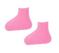 1 paio di copriscarpe antipioggia in lattice impermeabile a tubo corto/alto, unisex, antiscivolo, rosa, lungo M