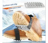 1 Paio di Crampon Antiscivolo da Esterno con 26 Denti Facili da Usare per Scalate e Terreni Nevosi, con Gancio e Anello, Picchetti in Acciaio Inossidabile per Attrezzatura da Campeggio Tagli UnicaGeom