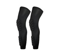 1 paio di cuscinetti antiurto da basket a nido d'ape, protezioni elastiche for ginocchia e gambe, compressione polpacci for sport, corsa, ciclismo, escursionismo(Black- 1Pair,L Thigh 35-44cm)