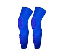 1 paio di cuscinetti antiurto da basket a nido d'ape, protezioni elastiche for ginocchia e gambe, compressione polpacci for sport, corsa, ciclismo, escursionismo(Blue- 1Pair,XL Thigh 38-48cm)