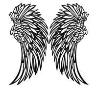 1 paio di d'angelo da appendere alla parete in metallo con d'angelo,