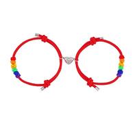 1 Paio di Due metà Cuore Braccialetto Magnetico per Amante Amicizia Ciondolo Romantico Corda Intrecciata bracciali Gay Gioielli Regalo Accessary Clever And Attractive