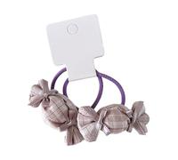 1 paio di elastici per capelli in tessuto color caramella per bambini, delicati sulla pelle, accessori per uso quotidiano a quadri sicuri per i bambini